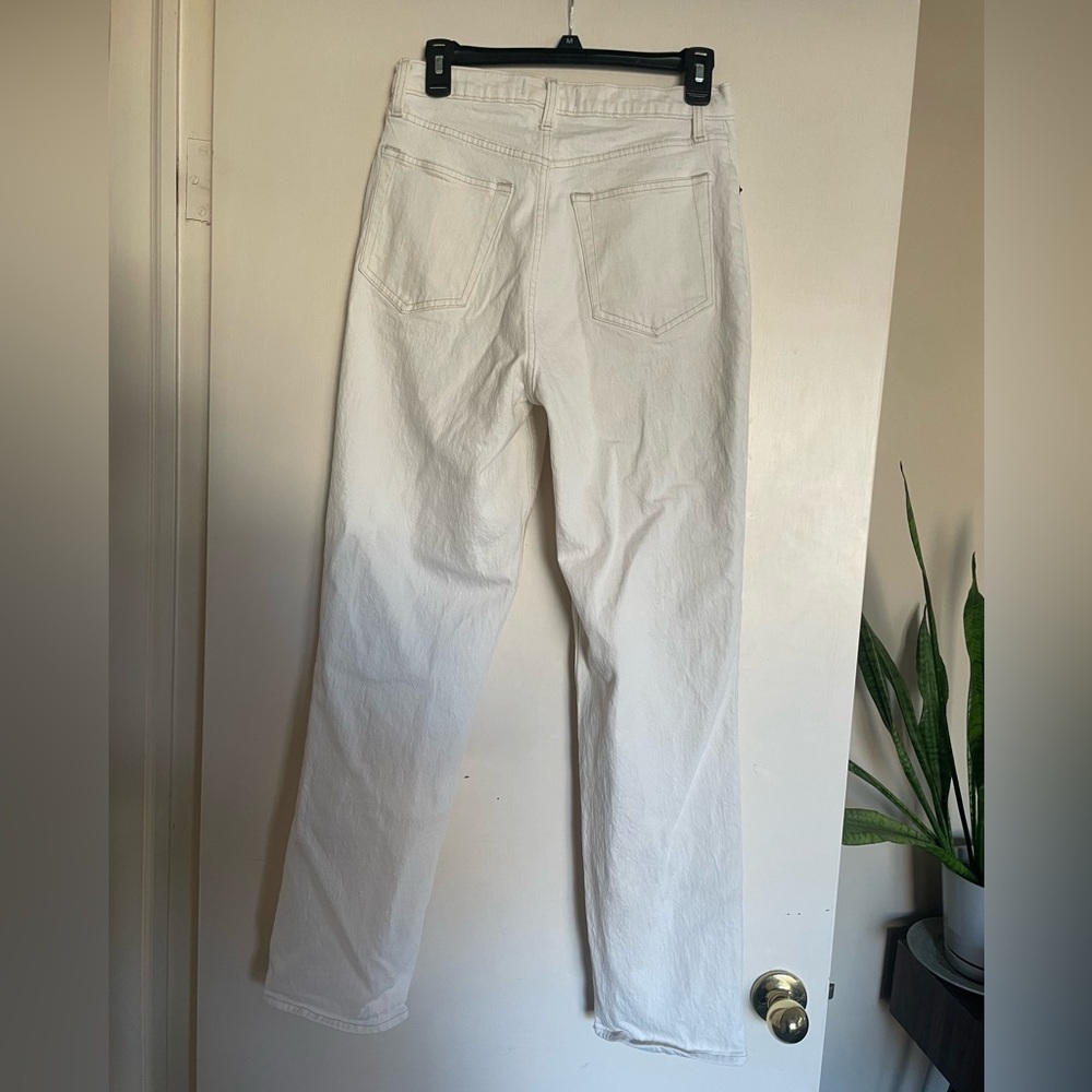 Abercrombie & Fitch Women's Cream The ‘90s Straight Ultra High Rise Curve Love - Picture 4 of 5
